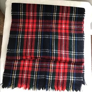Vintage Scottish Highland Tartan Fine Wool Winter Scarf